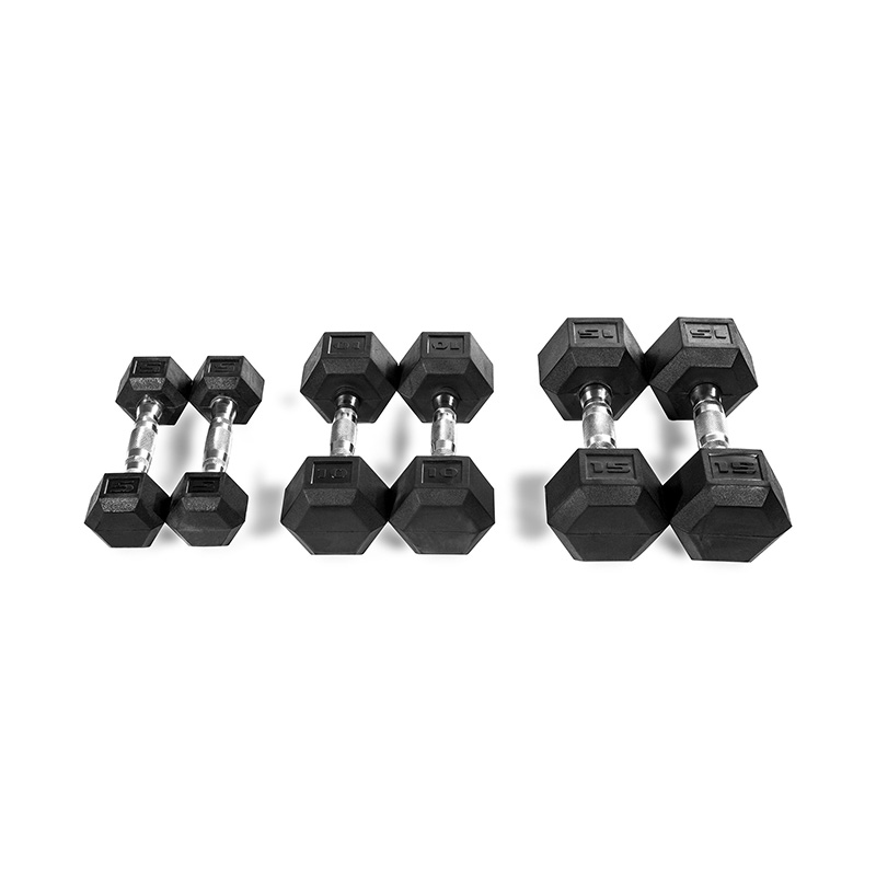 Socraigh Dumbbell Rubair Ilmhéide Dubh